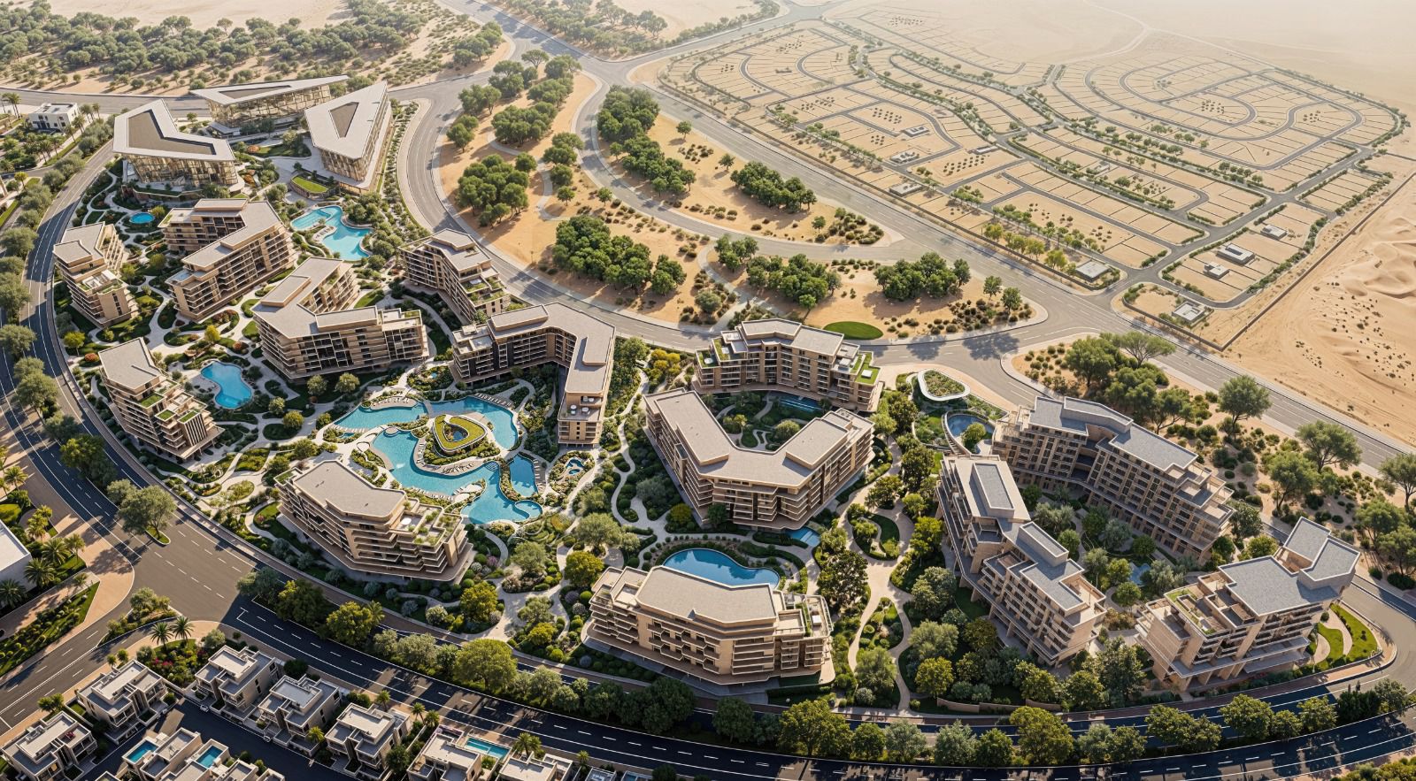 Vue aérienne The Yards — Beyond City of Arabia